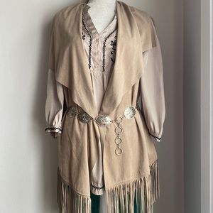 Karen Hart Sleeveless Fringe Jacket